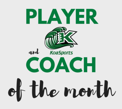 Congratulations to our April Coach and Player of the Month!
