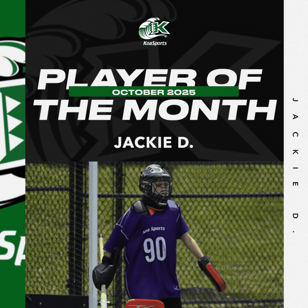 KoaSports Player of the Month goalie poster